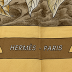 Hermes Carre 90 Casse Noisette Nutcracker Squirrel Pattern Nut Scarf Silk Yellow — view 6