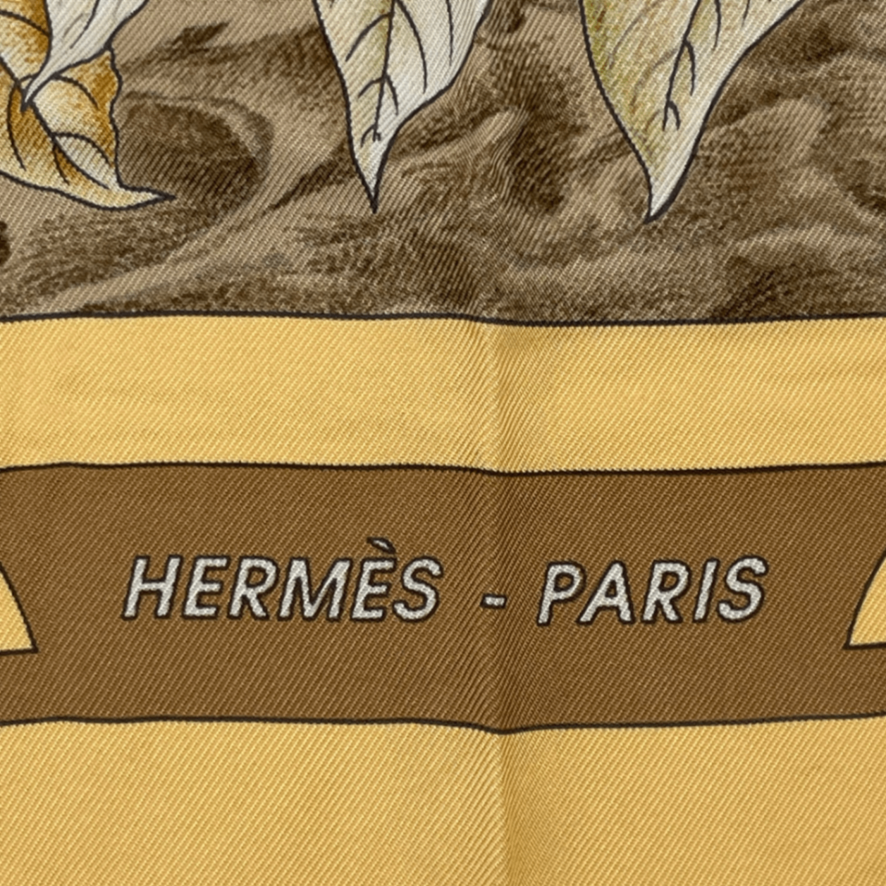Hermes Carre 90 Casse Noisette Nutcracker Squirrel Pattern Nut Scarf Silk Yellow — view 6