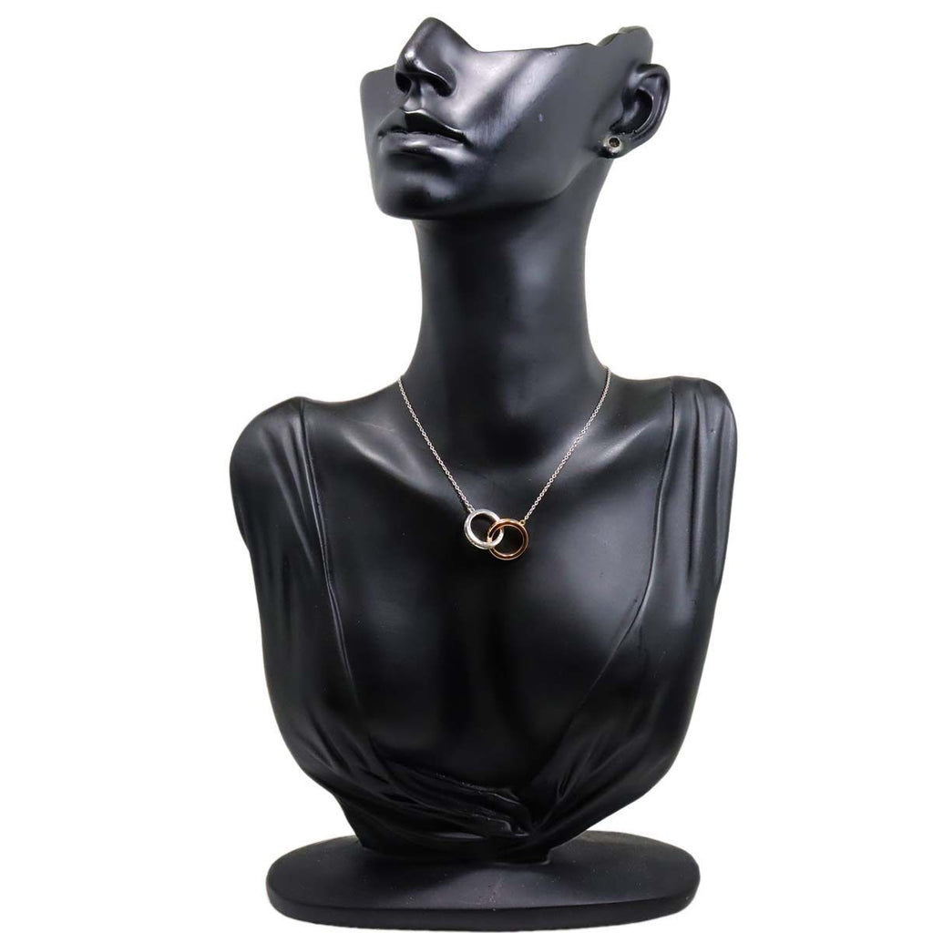 Tiffany & Co Interlocking Circle Necklace 43 cm 18k PG Silver Pink Gold — view 6