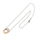 Tiffany & Co Interlocking Circle Necklace 43 cm 18k PG Silver Pink Gold — view 2