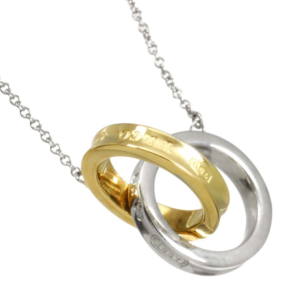 Tiffany & Co Interlocking Necklace 40 cm 925 Sterling Silver 18k YG Yellow Gold — view 3