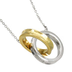 Tiffany & Co Interlocking Necklace 40 cm 925 Sterling Silver 18k YG Yellow Gold — view 3