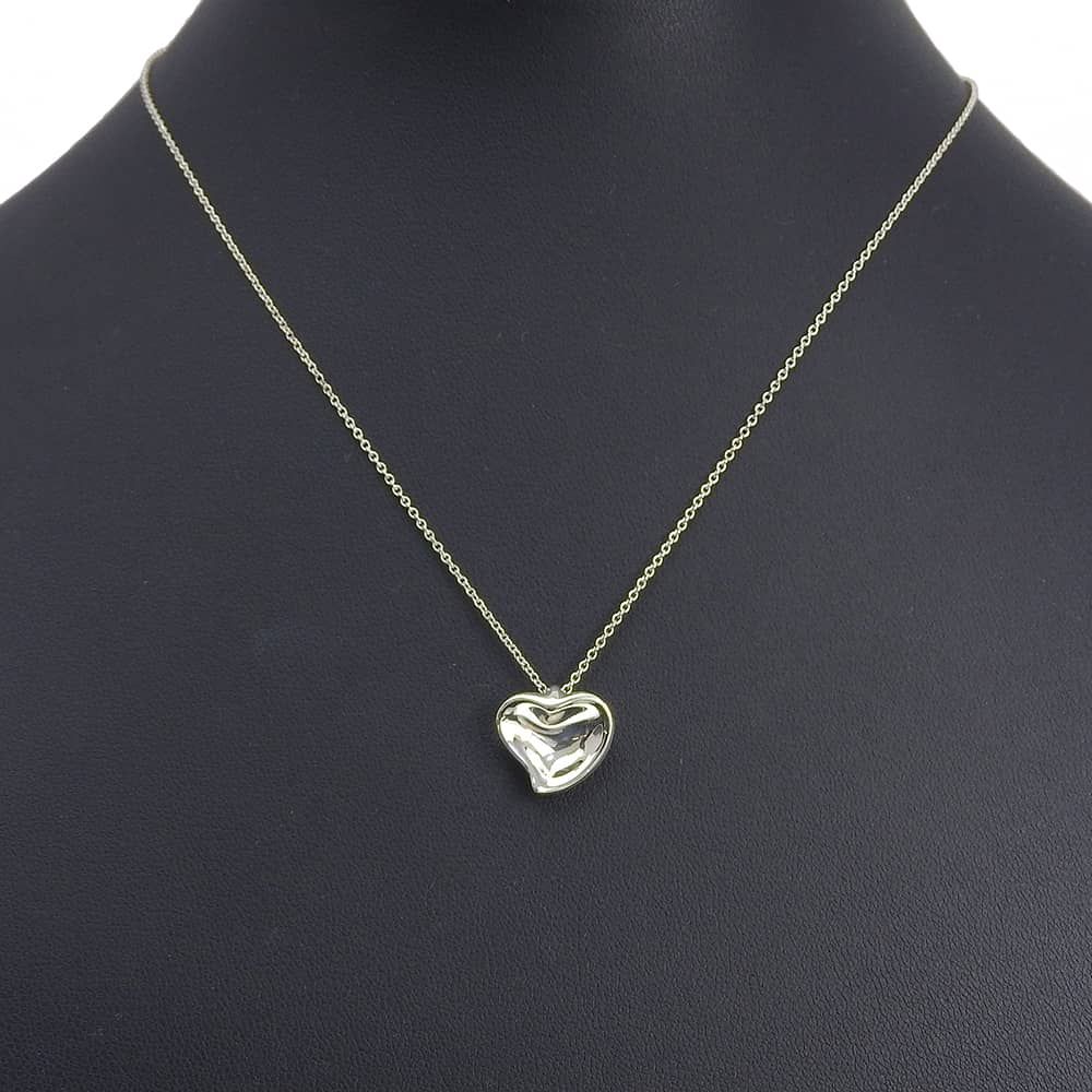 Tiffany & Co Full Heart Elsa Peretti 925 Sterling Silver Necklace — view 2