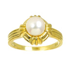 Tiffany & Co Akoya Pearl Ring 18k YG Yellow Gold — view 2