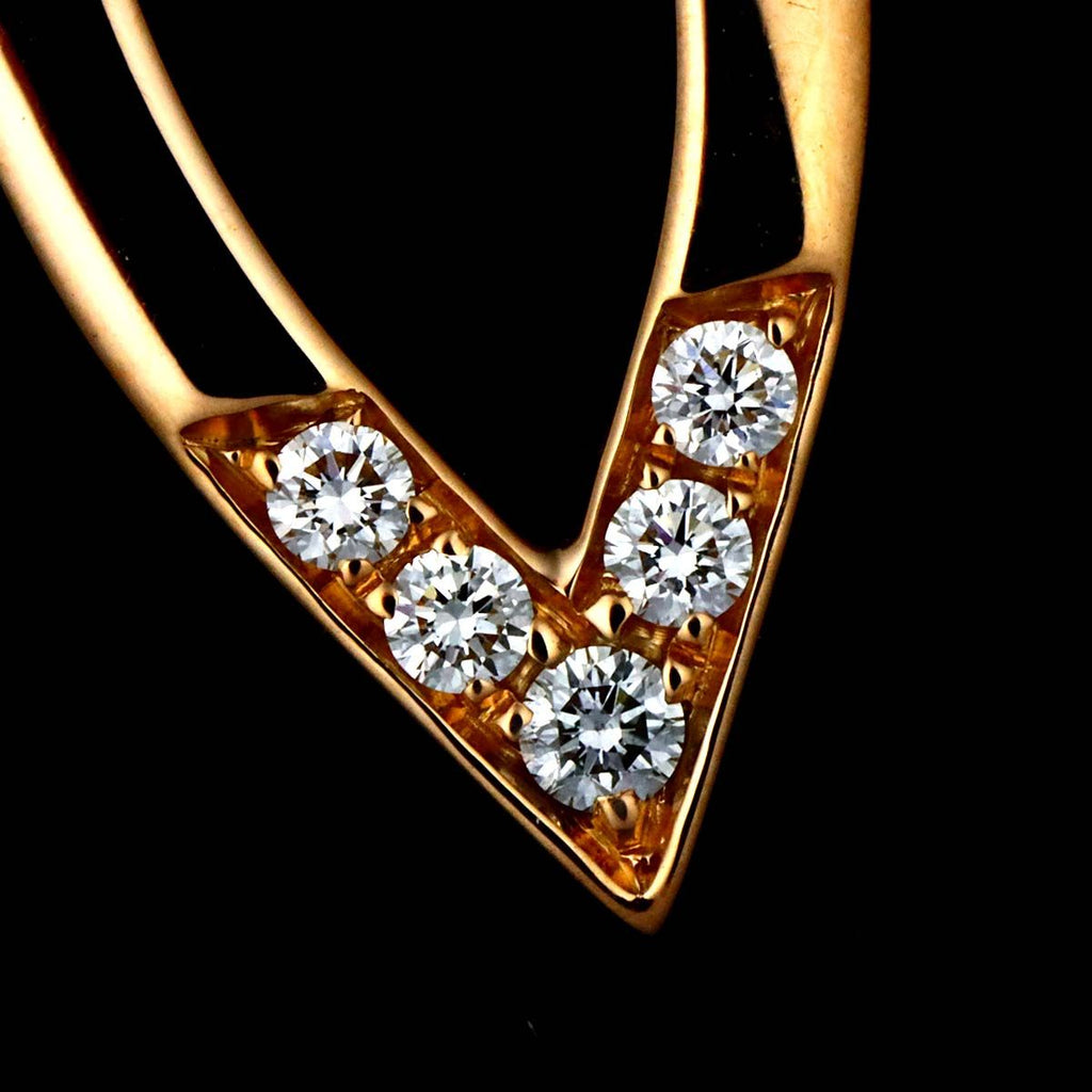 Louis Vuitton Ombre Blossom Diamond 18k PG Pink Gold 750 One Side Only Left — view 7