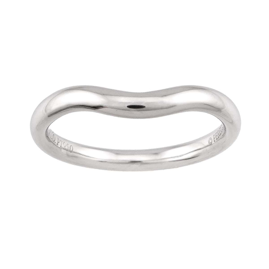 Tiffany & Co Curved Band Ring Pt Platinum