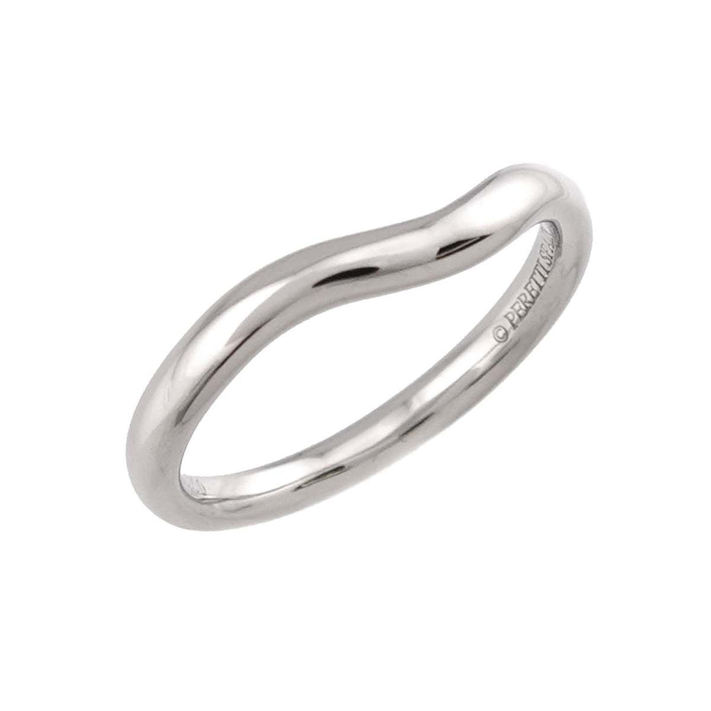Tiffany & Co Curved Band Ring Pt Platinum