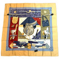 Hermes Scarf Carre 90 Tout Cuir All Leather Silk Brown