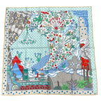 Hermes Carre 90 le Premier Chant Beginning Song Scarf Multicolor