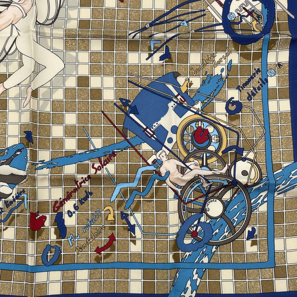 Hermes Dajarlecant Flight Handkerchief Scarf Silk 100% Multicolor — view 3