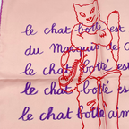 Hermes Scarf Silk Pink Carre 45 le Chat Botte Puss in Boots — view 2