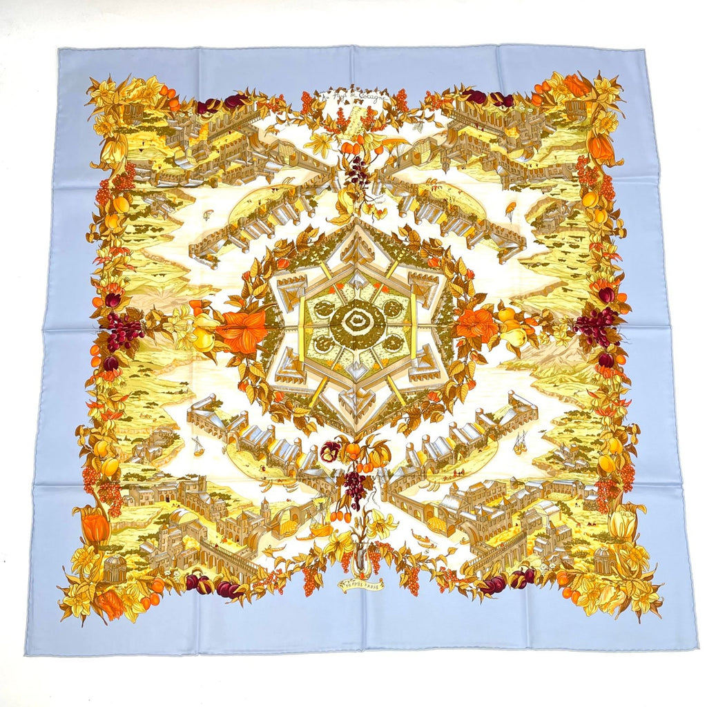 Hermes Scarf Carre 90 Silk Au Pays de Cocagne in Paradise Multicolor — view 2