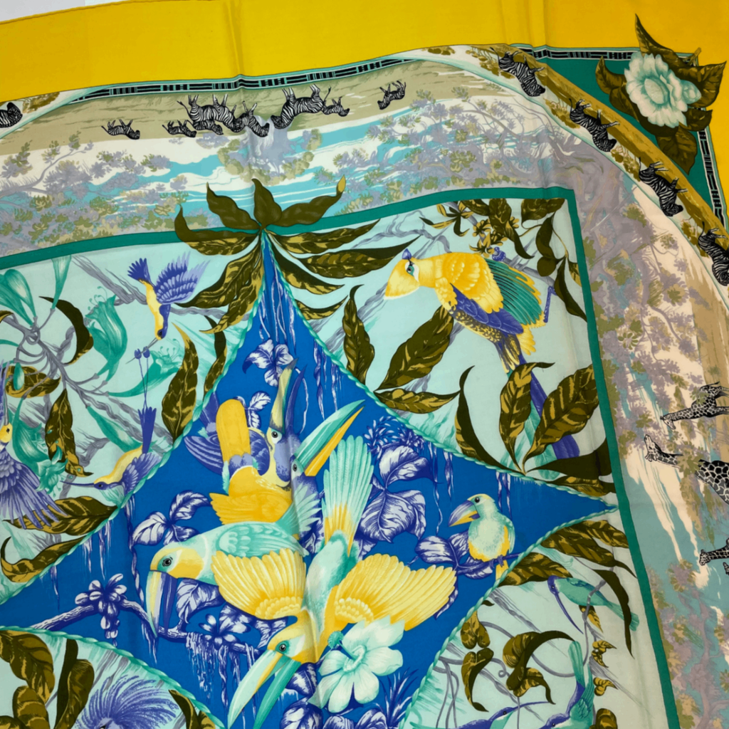 Hermes Carre 140 Scarf Tropiques Tropic Silk Multicolor — view 4