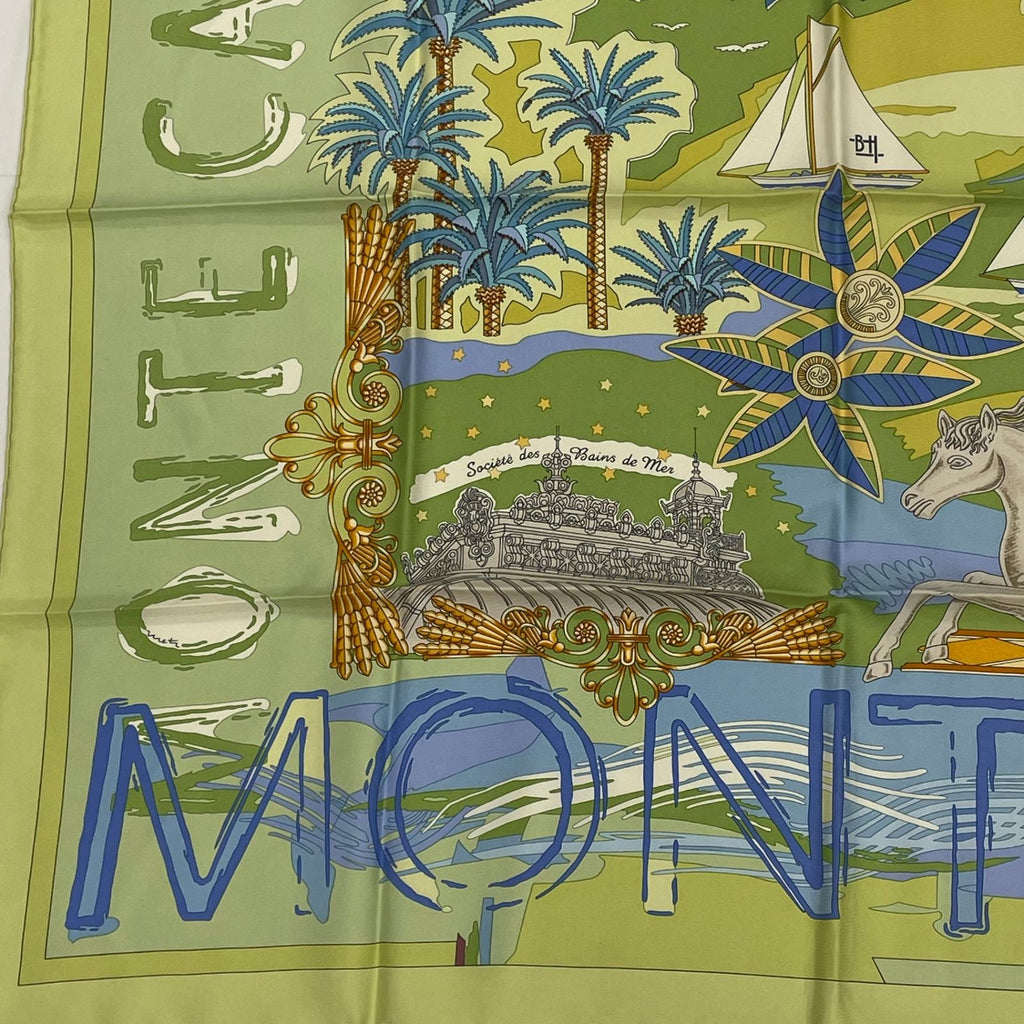 Hermes Carre 90 Silk Scarf Monte Carlo Casino Prince Albert Anniversary Monaco — view 4