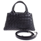 Bottega Veneta Handbag 2-Way Bag Intrecciato Black Silver