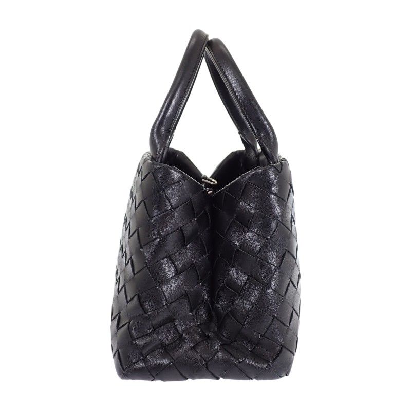 Bottega Veneta Handbag 2-Way Bag Intrecciato Black Silver — view 5