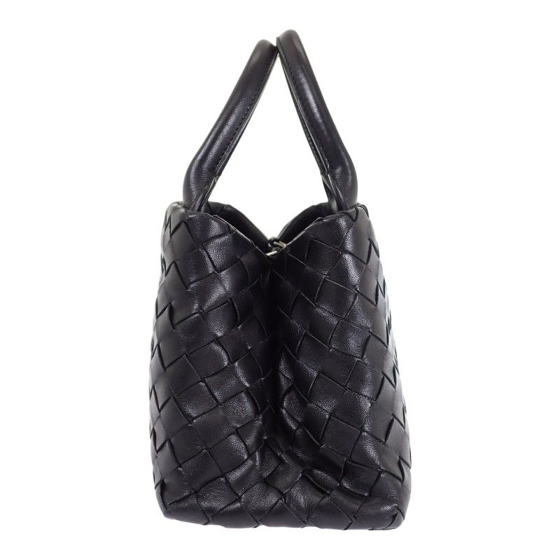 Bottega Veneta Handbag 2-Way Bag Intrecciato Black Silver — view 4