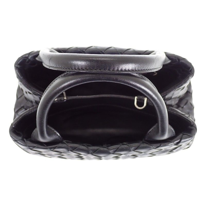 Bottega Veneta Handbag 2-Way Bag Intrecciato Black Silver — view 7