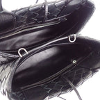 Bottega Veneta Handbag 2-Way Bag Intrecciato Black Silver — view 9