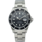 Rolex Submariner Date Roulette Box Card Stainless Steel Watch Black Polished — view 2