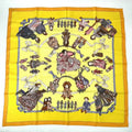 Hermes Carre 90 Silk Scarf Hello Dolly Yellow
