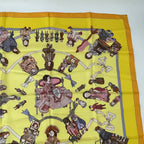 Hermes Carre 90 Silk Scarf Hello Dolly Yellow — view 3