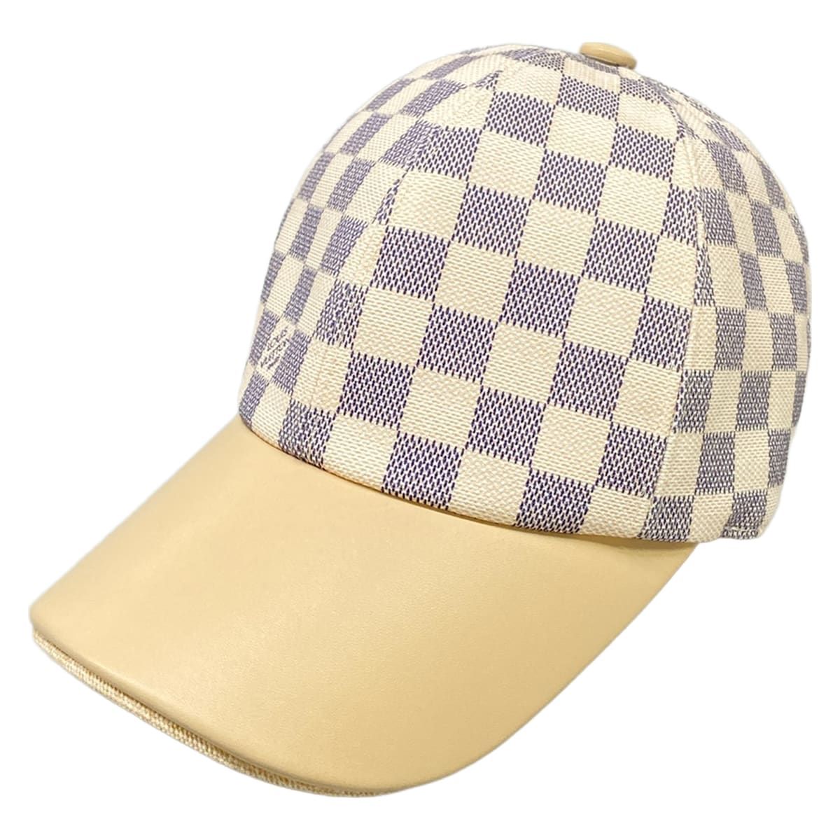 Louis Vuitton Cap Bonnet LV Azur Cotton White Damier Silk