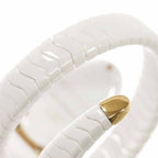 Bvlgari Serpenti Watch Diamond Bezel White Ceramic 18k Pink Gold — view 7