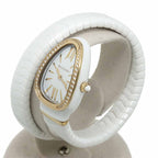 Bvlgari Serpenti Watch Diamond Bezel White Ceramic 18k Pink Gold — view 3