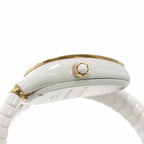 Bvlgari Serpenti Watch Diamond Bezel White Ceramic 18k Pink Gold — view 6