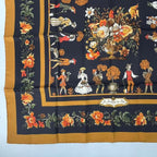 Hermes Carre 90 Gardener Roy Silk Scarf Yellow — view 4