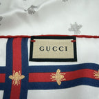 Gucci Scarf White Red Multi Silk — view 2