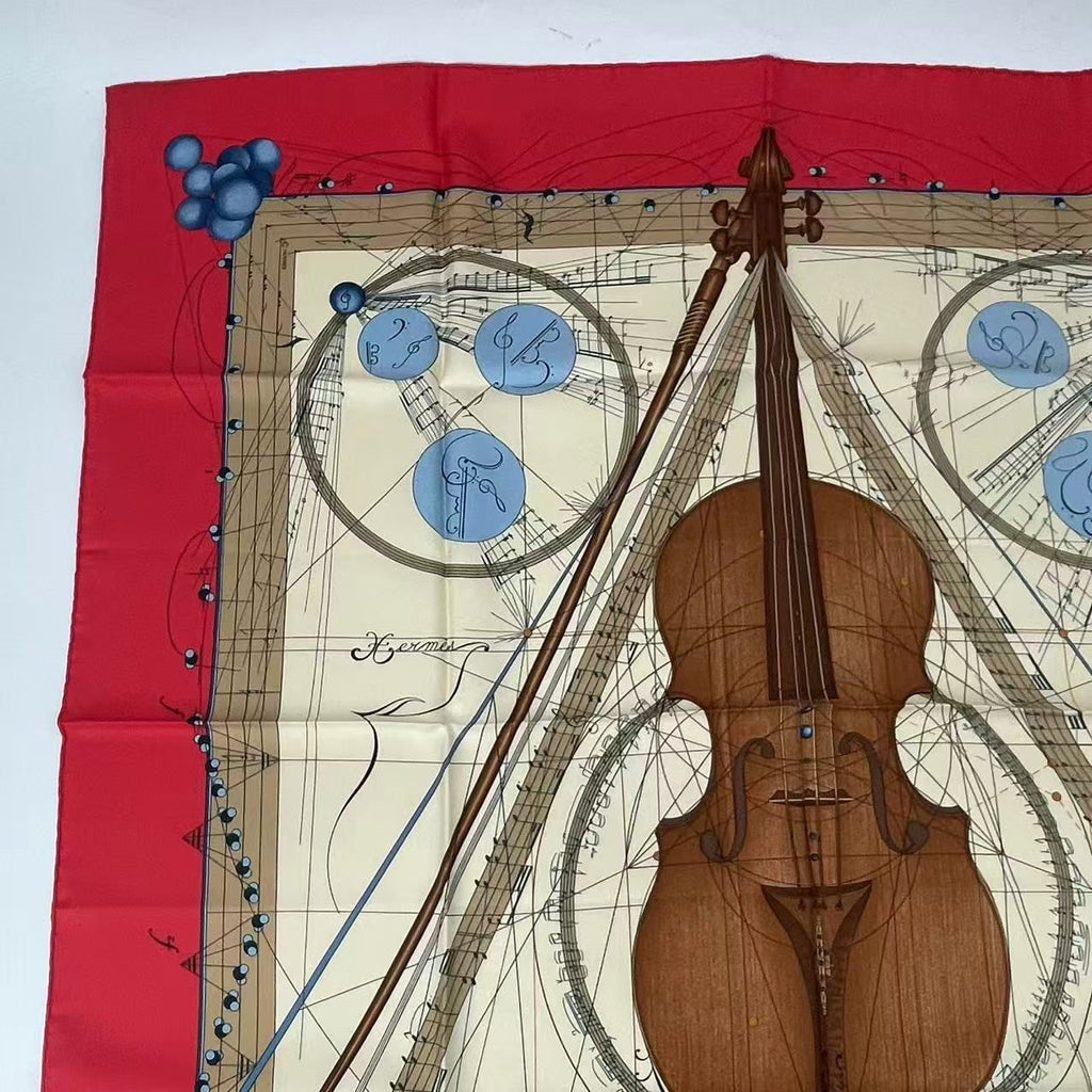 Hermes Scarf Silk Carre 90 Music Played by Spheres la Musique Des — view 2