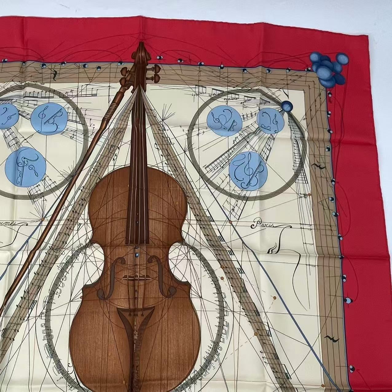 Hermes Scarf Silk Carre 90 Music Played by Spheres la Musique Des — view 3