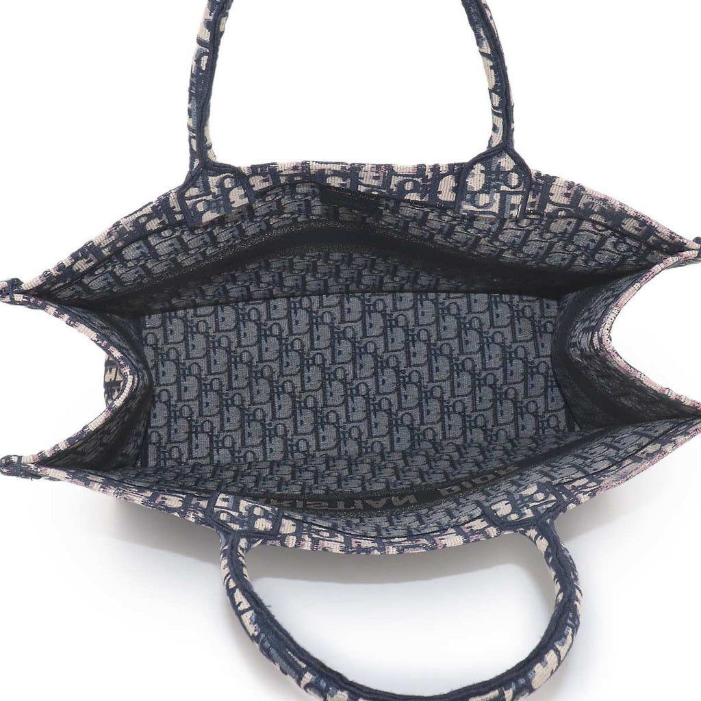 Dior Oblique Book Tote Large Canvas Navy — view 6