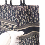 Dior Oblique Book Tote Large Canvas Navy — view 8