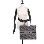Dior Oblique Book Tote Large Canvas Navy — view 9