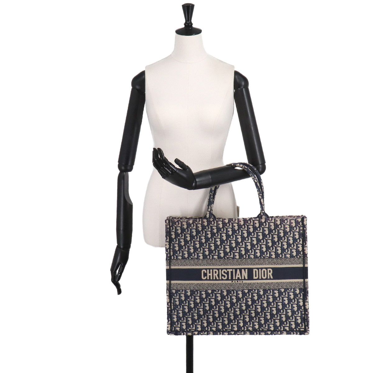 Dior Oblique Book Tote Large Canvas Navy — view 9