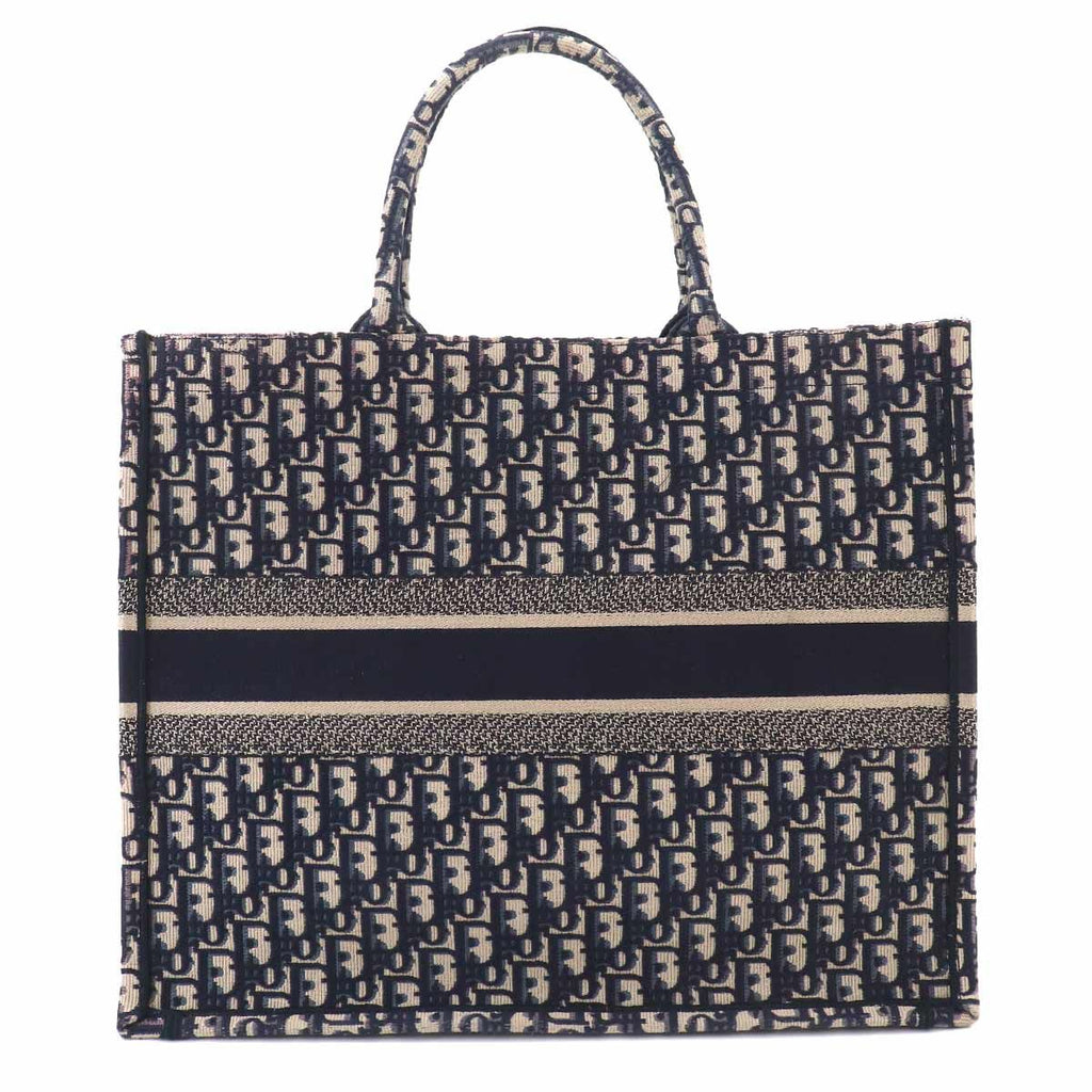 Dior Oblique Book Tote Large Canvas Navy — view 2