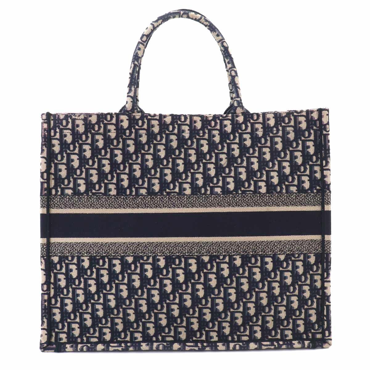 Dior Oblique Book Tote Large Canvas Navy — view 2