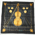 Hermes Scarf Silk Carre 90 Music Played by Spheres la Musique Des Black