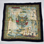 Hermes Scarf Carre 90 Silk Henry Smith Sailor Sailing Ship Voyage Multicolor