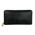 Saint Laurent Wallet Black Zip Around Leather