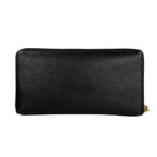 Saint Laurent Wallet Black Zip Around Leather — view 2