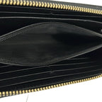 Saint Laurent Wallet Black Zip Around Leather — view 4