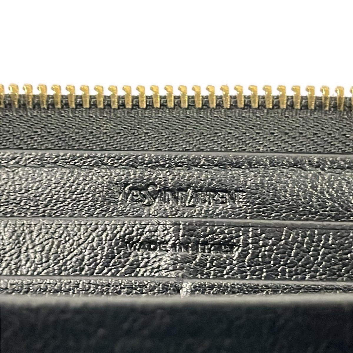 Saint Laurent Wallet Black Zip Around Leather — view 5