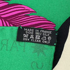 Hermes Carre 90 Zebra Pegasus Scarf Silk Green — view 6