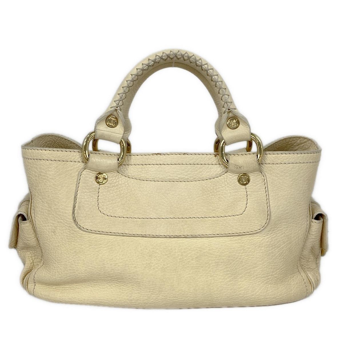 Celine Handbag Boogie Bag Ivory Leather — view 3