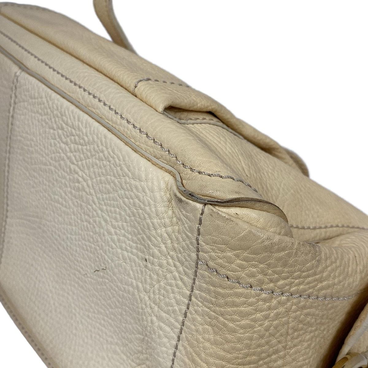 Celine Handbag Boogie Bag Ivory Leather — view 6