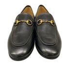 Gucci Loafers 37.5 Jordan Black Gold Horsebit Leather — view 5